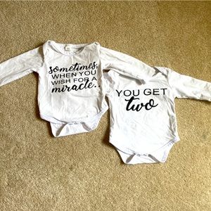 0-6 Month Twin Onesie